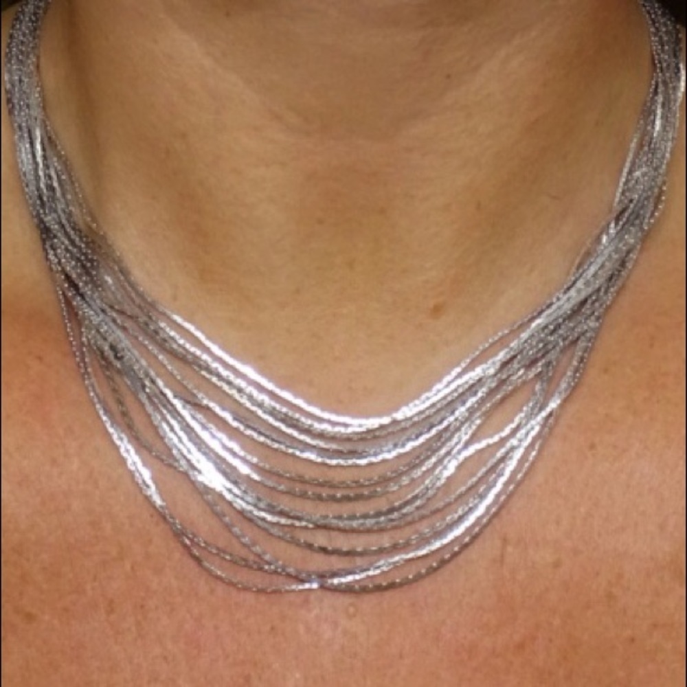 Silver multi strand necklace from EXPRESS.